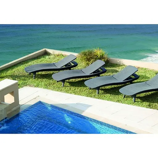 Шезлонг пластиковый Keter Pacific, серый - фото 3