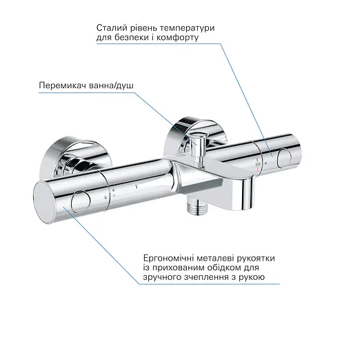 Термостат для ванны Grohe Grohtherm 800 Cosmopolitan 34766000 Хром - фото 8