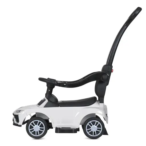 Дитяча каталка-толокар M 5044L-1 білий, з батьківською ручкою - фото 2