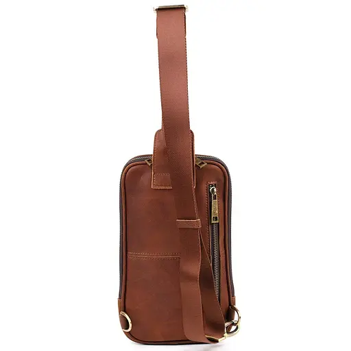 Кожаная мужская сумка через плечо TARWA 23х28х4 см sum0025347 - фото 4