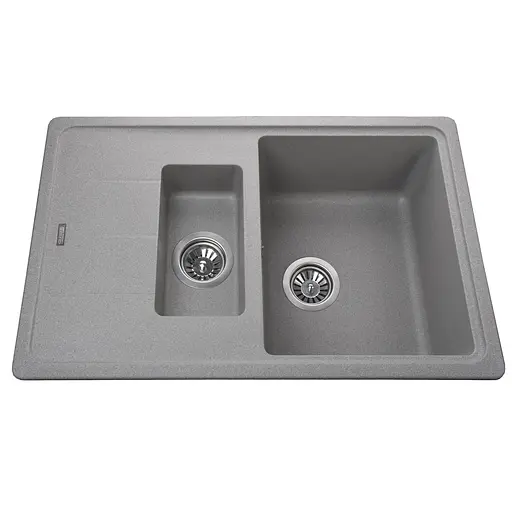 Гранитная мойка Globus Lux Izeo серый камень 780x500мм-А0005 000010665, Серый - фото 1