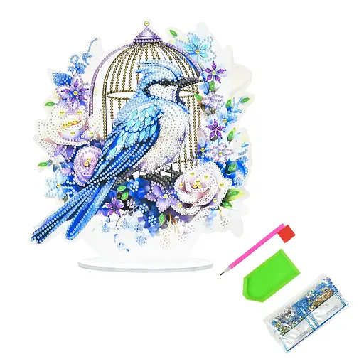 Алмазная мозаика Strateg ПРЕМИУМ Свободный полет на подставке размером 25х25 см (YKLZ15277) - фото 2