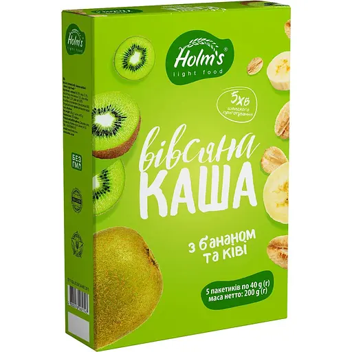 Каша овсяная Holm's light food с бананом и киви 200 г