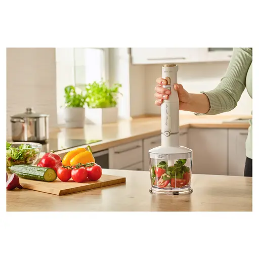 Міксер Sencor блендер заглибний 1200Вт 6в1 чаша-800мл вспінювач молока білий - фото 2