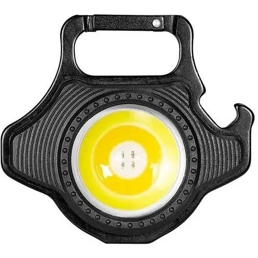 Міні ліхтарик брелок Rablex RB-437 COB біле жовте червоне світло світильник кишеньковий з карабіном відкривачем - фото 1