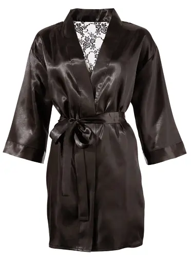 Пеньюар Cottelli Collection Lingerie Lace Kimono L/XL черный - фото 3