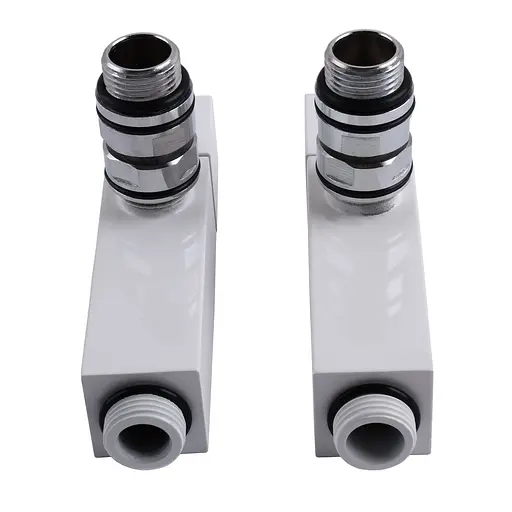 Набір кран напівоборотний кутовий з американкою Solomon Lux 1/2″ Cube White 8888 (2шт.) 000021914 - фото 7