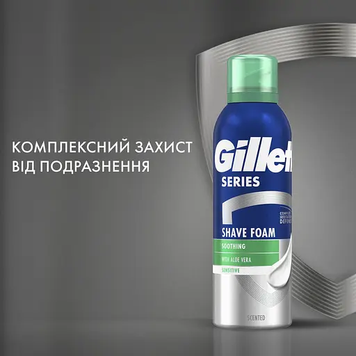 Подарочный набор Gillette: пена для бритья для чувствительной кожи с алоэ вера 200 мл + лосьон после бритья Arctic Ice освежающий 100 мл - фото 5