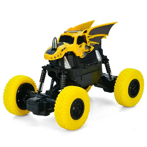 Машина джип на радіокеруванні 645B-647B армотизатори гумові колеса акумулятор USB-зарядне 19 см Жовтий - фото 4