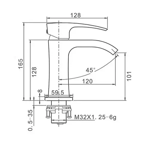Змішувач для умивальника Gappo G1007-6 - фото 4