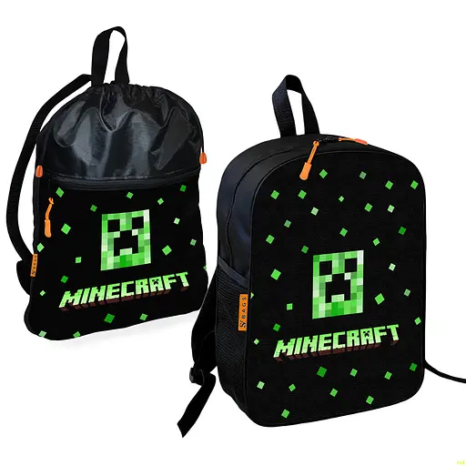 Школьный рюкзак детский Minecraft + Сумка для обуви спортивной формы рюкзак-мешок для мальчика (01710)