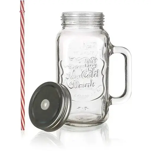 Стеклянная чашка с крышкой MADEIRA 700ml