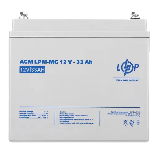 Аккумулятор мультигелевый LPM-MG 12V - 33 Ah - фото 4