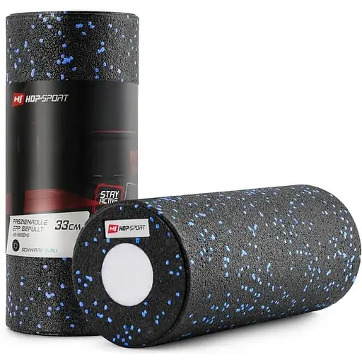 Роллер массажер (валик, ролик) Hop-Sport 3 в 1 EPP 33см HS-P033DYG черно-синий - фото 2