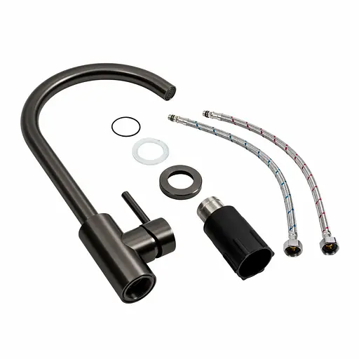 Смеситель для кухни Platinum PVD черный 8003-LI Черный - фото 2