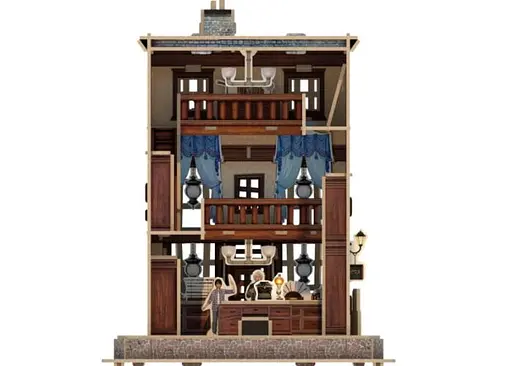 Пазл 4D Puzz 3D Крамниця чарівних паличок Олівандера Гаррі Поттер Ollivander Wand Shop Set 3D puzzle 66 ел. (4dpuz004) - фото 5