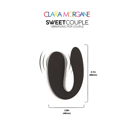 Вібратор Clara Morgane Sweet Couple 6.8 см (чорний) - фото 2