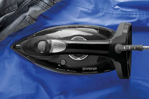 Gorenje Праска, 2600Вт, 350мл, паровий удар 95гр, верт. відпарювання, антинакип, автовідключення, керам. підошва, сіро-чорний - фото 5