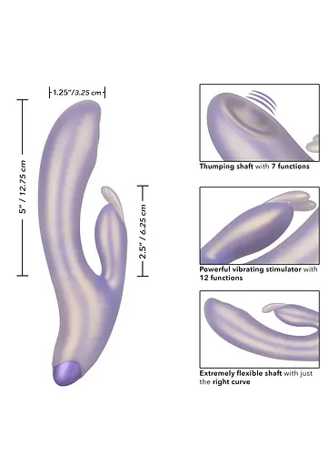 Вибратор-кролик Calexotics G-Love G-Bunny, 19 см (фиолетовый) - фото 3