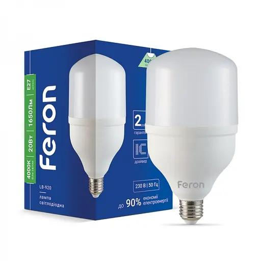Лампа світлодіодна Feron LB-920 A80 230V 20 Вт 4000K E27 (1875)