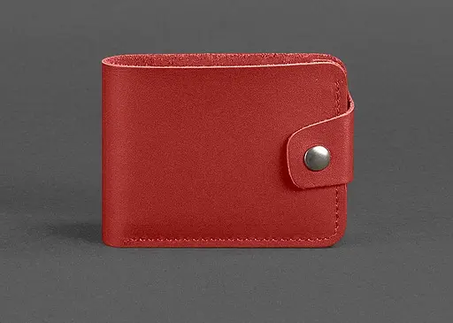 Кожаный портмоне 4.3 красный - фото 1