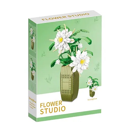 Конструктор Квіти в вазі, 9104A-9106A-9108A-9114A, від 537 деталей, (В асортименті) - фото 2