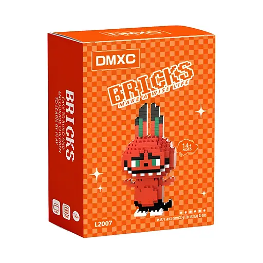 Дитячий конструктор Bricks Зайчик Лабубу червоний на 150 деталей (2007) - фото 3