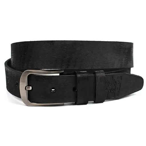 Ремінь LIMARY чорний тертий цільний 130х4х0.4 см acs0032076 - фото 5