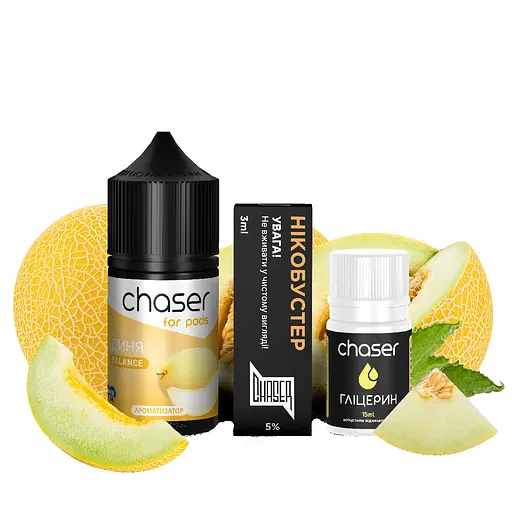 Набор компонентов для самозамеса солевой заправки CHASER For Pods BALANCE NEW 30 мл Дыня, 0-50 мг (15619)
