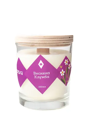Свічка Весняна клумба 250 мл, 30 год Мініатюри (130 мл) - фото 1