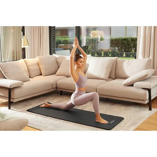 Коврик (мат) спортивный 4FIZJO NBR 1 см для йоги и фитнеса Black 4FJ0015 (P-5907222931462) - фото 8