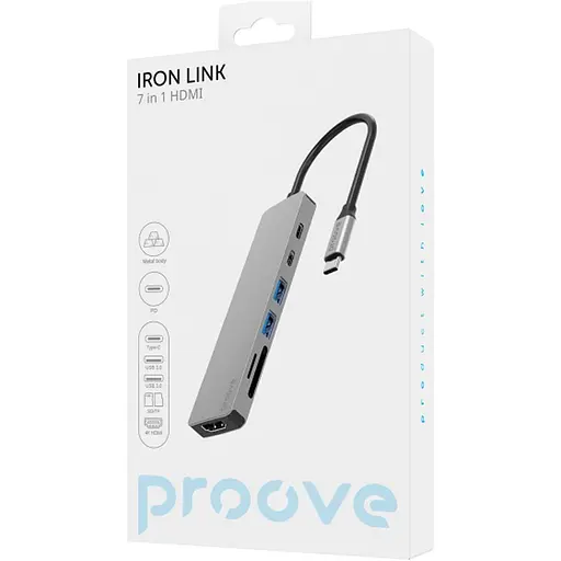 USB-хаб Proove Iron Link 7-in-1 (HBIL00222004) [125133] - фото 3