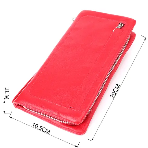 Жіночий гаманець-клатч із відділенням під телефон із натуральної шкіри ST Leather 20х10.5х2 см acs0029656 - фото 3