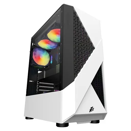 Корпус 1stPlayer F3-A-WH-4F1 White без БП (F3-A-WH-4F1) - фото 1