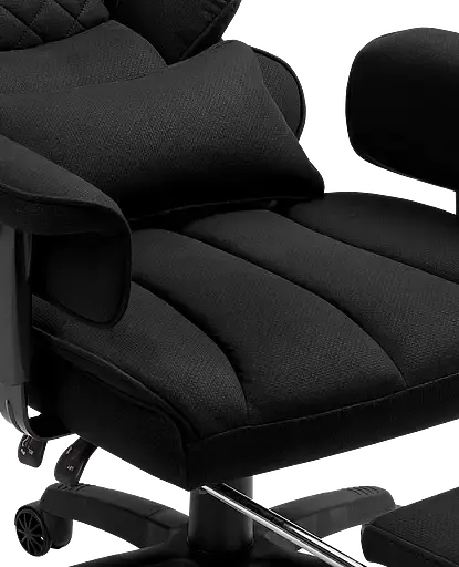 Офисное кресло GT Racer черное (B-2511 Fabric Black) - фото 5