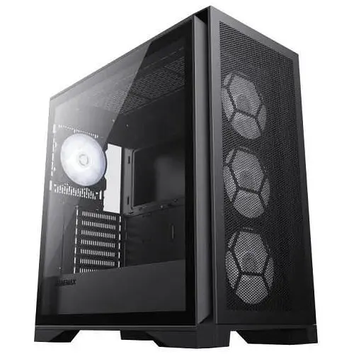 Корпус GameMax Leader чорний, без БЖ, Full Tower, ATX / EATX / Mini ITX / Micro ATX, 1xUSB 2.0, 1xUSB 3.0, 1 х USB Type-C, 6 x 120 - фото 1