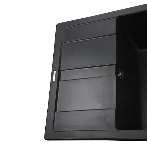 Кухонна мийка гранітна Globus Lux One чорний 650x500мм-А0002, Чорний - фото 3