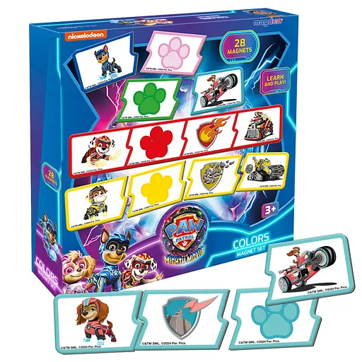 Набір магнітів Щенячий патруль Вивчаємо кольори Magdum ML4034-21, 28 магнітів - фото 2