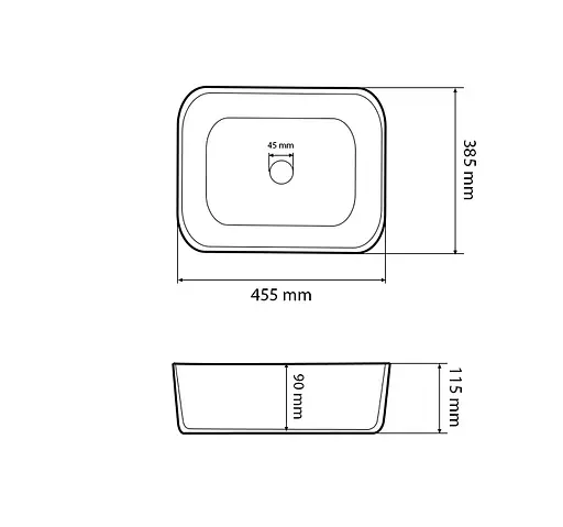 Умивальник VBI Vestone 45 білий накладний VBI-017000, Білий - фото 4