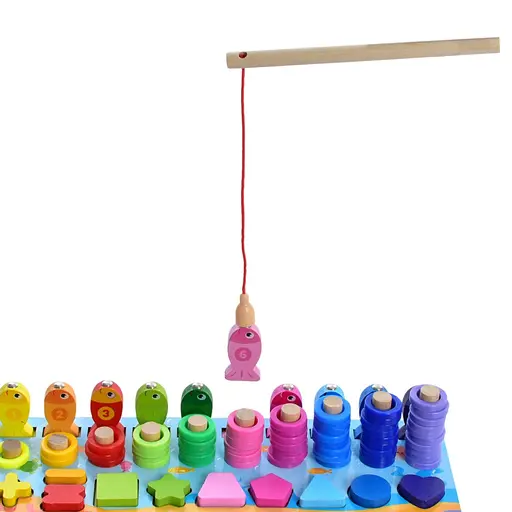 Дерев'яна іграшка риболовля 5 в 1 MD 1926 фігури, риболовля - фото 3