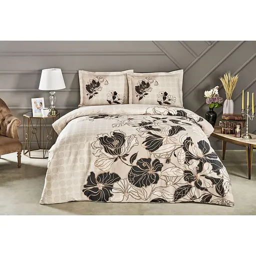 Комплект постільної білизни TAC Sharon Cappucino Євро Різнобарвний 000230001