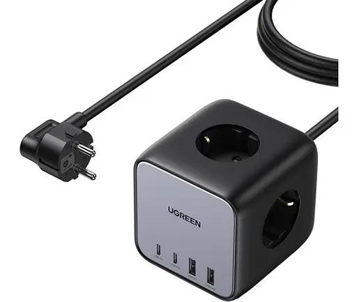 Мережевий зарядний пристрій Ugreen CD268 65W DigiNest Cube (2C2A) (UGR-60113) - фото 2