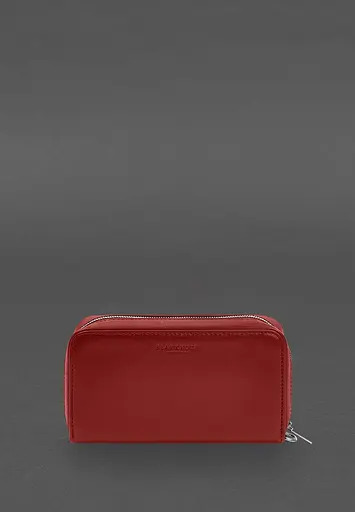 Кожаный клатч-купюрник 4.0 красный краст - фото 4