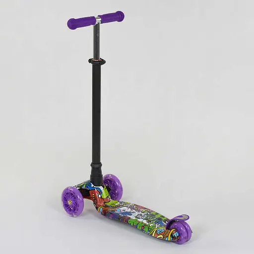Самокат дитячий Best Scooter 59х17х26 см Фіолетово-чорний 000231509 - фото 5