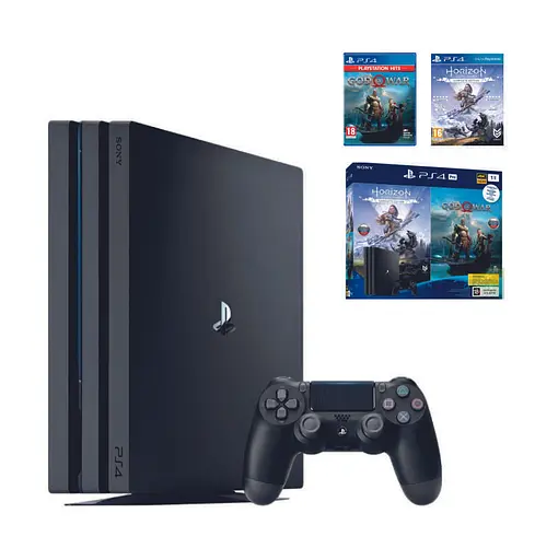 Консоль Sony PlayStation 4 PRO 1TB CUH 72 Black обслуженая + Геймпад беспроводной DualShock 4 + коробка + 2 игры + гарантия б/у