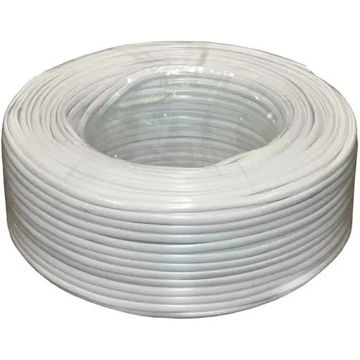 Кабель коаксіальний Ritar RG6U-32W, 0,90 ммCCS, 32x0.12m CCA жовтий екран, 75 Ом, FPE, оболонка 6,8мм біла PVC, бухта 100м Q6