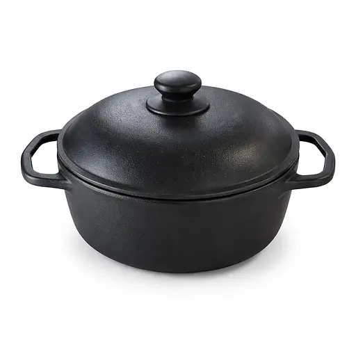 Котелок чугунный Maysternya 3 л Ø22 см с алюминиевой крышкой подходит для индукционных плит 88249 - фото 5