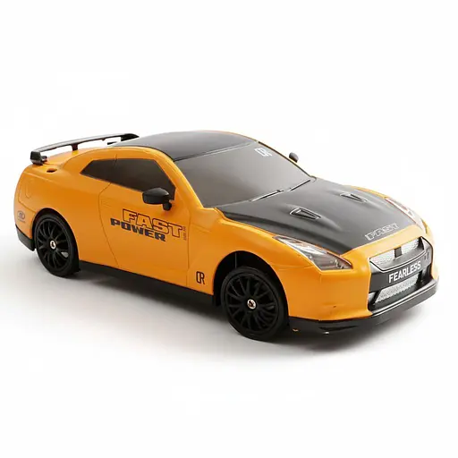 Радиоуправляемая Гоночная машина SC 24 A 01, Аккумулятор 3.7V, Подсветка фар, Сменные колеса, Дорожные конусы, Желтая