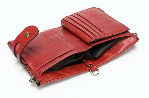 Женский кожаный кошелек Vintage 9х12х4 см acs0015302 - фото 7