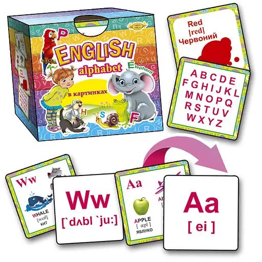 Комплект карток Майстер English Alphabet в малюнках MKO0003 - фото 2